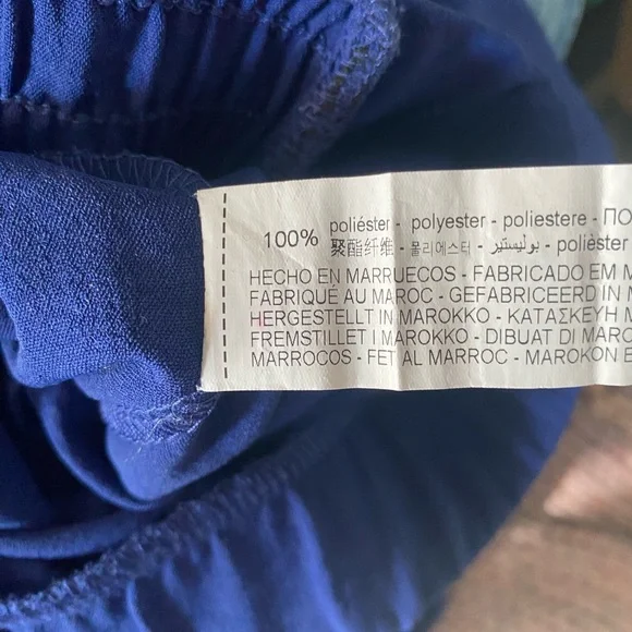 Zara Blue Pareo Wrap Pants - Picture 5 of 6